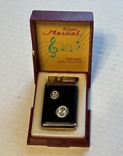 Vintage Royal Musical MR-500 Gas Tobacco Lighter w/Original Case Japan #2 Works picture