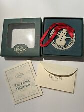 LENOX Yuletide Ornament Collection Snowman with Box picture