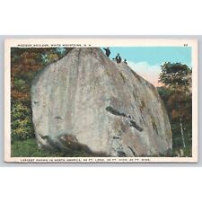 Postcard Madison Boulder White Mts New Hampshire Largest Known North America picture
