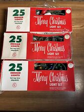Vintage Christmas Lights Pencor 3 Boxes New Open Box 75 Lights Total NOS picture