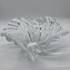 MIKASA Belle Epoque Swirl Wave Leaded Crystal Fruit Nut Dish Large Serving Bowl picture