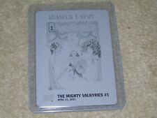 2021-22 UD Marvel Annual Mighty Valkyries #1 Number One Spot Printing Plate 1/1 picture