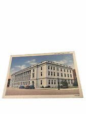 United States Post Office Fargo, North Dakota Old Vintage Postcard & Old Cars. picture