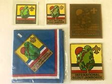 BSA 1973 National Boy Scout Jamboree Badge 2 Decals Backpack Patch Neckerchief picture