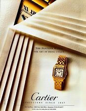 1994 CARTIER Panther Watch ~ The Art Of Being Unique ~ VINTAGE PRINT AD picture