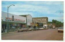 Iron River MI Downtown Shopping Area Genesee ST Postcard ~ Michigan picture
