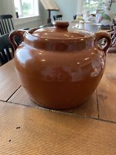 Redcliff Potteries Alberta Canada Ceramic Clay Crock Pot - Red/Brown Hand Made picture