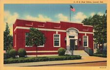 US Post Office Laurel Delaware DE Linen c1940 Postcard picture