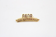 Vintage VTG Reno Nevada Lapel Hat Pin Biggest Little City in the World NV picture