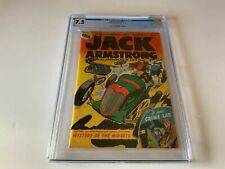 JACK ARMSTRONG 9 CGC 7.5 SINGLE HIGHEST GRADED RACE CAR PARENTS MAG COMICS 1948 picture