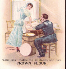 Nebraska Havelock Roller Mills Crown Flour Kendall & Tefft Comic Trade Card Love picture