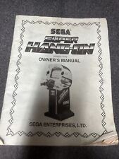 Sega SUPER HANG-ON Arcade Video Game Manual - good used original picture