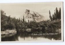 RPPC Postcard Mt Rundle + Echo River Banff Ntl Park Canada  picture
