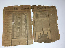 Original 1885 Grants Burial Cleveland Leader Newspaper President General Damaged picture