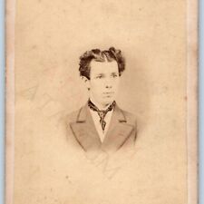c1860s Marylebone, London Cool Hair Young Man CDV Photo Winter Thompson H36 picture