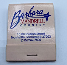 Barbara Mandrell Country Matchbook Nashville Tennessee RARE Excellent Condition picture