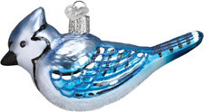Old World Christmas Bright Blue Jay Glass Blown Ornament for Christmas Tree picture