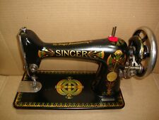 RARE ANTIQUE SINGER SEWING MACHINE HEAD MODEL 66 'LOTUS', SERVICED, #D744087 picture