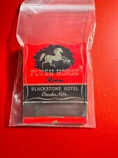 MATCHBOOK - BLACKSTONE HOTEL - PLUSH HORSE ROOM - OMAHA, NEBRASKA - UNSTRUCK picture
