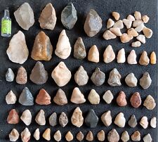 ancient stone artifacts tools and points from Platte river in Colorado picture