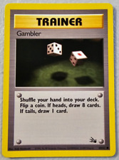 Gambler Trainer 60/62 Pokemon Card & Top Loader                      ( F ) picture