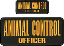Animal Control Officer EMBROIDERY PATCH 10X4 & 5X2 HOOK ON BACK BLK/gold picture
