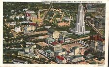 Postcard City View Schenley District Pittsburgh PA c1932 picture