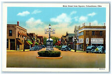 c1930's Main Street from Square Columbiana Ohio OH Vintage Unposted Postcard picture