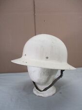 Vintage WWII Office of Civil Defense OCD White Metal Air Raid Helmet Strap Liner picture
