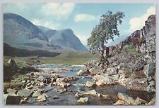 Postcard The River Coe Glencoe Argyll Scotland The Tree Sisters in Background picture
