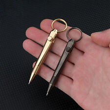 Creative Mini Solid Brass Bolt Action Ball Point Pen Copper Art Craft Pocket  picture