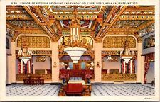 Linen PC Interior of Casino and Famous Gold Bar at Hotel Agua Caliente, Mexico picture