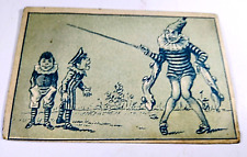 Faultless Heating Stoves Victorian Trade Card, Cedar Rapids IA, Clown With Whip picture