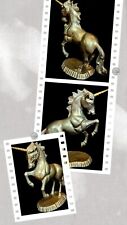 Vintage Brass Unicorn Figural Sculpture Andrea by Sadek Mythical Fantasy Statue picture