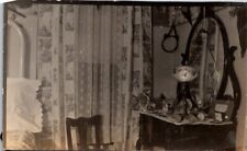 Vintage RPPC Postcard Interior View of Bedroom Lamp Dresser Curtains 1912  12580 picture