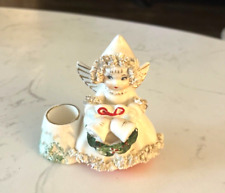 Vintage Commodore Japan Spaghetti Christmas Angel Candle Holder picture