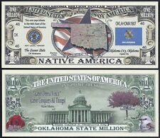 Lot of 500 BILLS - OKLAHOMA STATE MILLION DOLLAR w MAP, SEAL, FLAG, CAPITOL picture