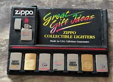 1995 ZIPPO LIGHTER DISPLAY CHEVY CHEVROLET CARS & TRUCKS ALL UNUSED picture