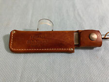 SCHRADE OLD-TIMER HONESTEEL with CHISEL POINT, LEATHER SHEATH & LANYARD picture