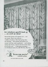 1948 Beacon Nets Curtains Washable Lacy Airy Lighthouse Vintage Print Ad AH1 picture