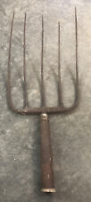 Pitch Fork Head 5 Tine 9'' x 21'' vintage hay prong primitive garden picture