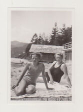 Two Pretty Attractive Young Women Beach Bikini Swimsuit Ladies Snapshot Photo picture