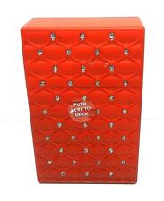 Fujima Red Royal Jewel Design King Size Auto Open Button Cigarette Case  picture