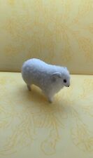 Vintage Handcrafted White Sheep/Long Horn Ram Figurine Flocked Soft picture