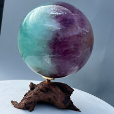 1197G Natural Fluorite ball Colorful Quartz Crystal Gemstone Healing picture
