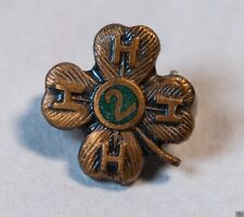 Vintage Second Year Service 4H Lapel Pin Clover Tiny picture