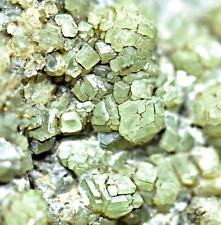 100 GM Rare Demantoid Green Garnet Crystals Cluster On Matrix Khost Afghanistan picture