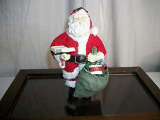 Vintage Standing Santa Claus Figurine with Bag of Toys and Naugty & Nice List picture