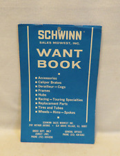 Vintage 1960s/70s SCHWINN Bicycle Dealer WANT BOOK, Sales Midwest, Inc. KRATE picture