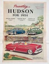 Vintage 1954 Hudson Super Jet Liner Full Size Color Automobile Sales Brochure picture